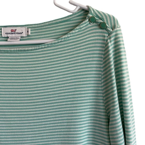 VINEYARD VINES STRIPED LONG SLEEVE PIMA COTTON TOP - Picture 2 of 6